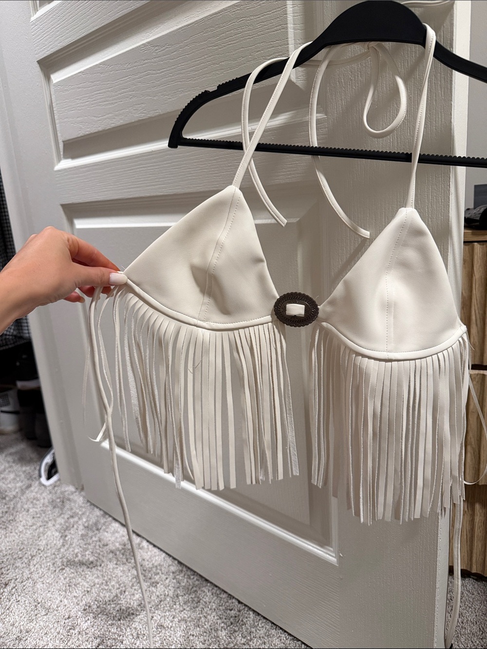 12th Tribe Bone Fringe Bra Top